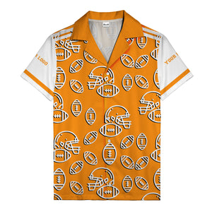 football helmets & balls repeat hawaiian shirt for men