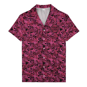 hexagon dot repeating custom text abstract geometric hawaiian shirt