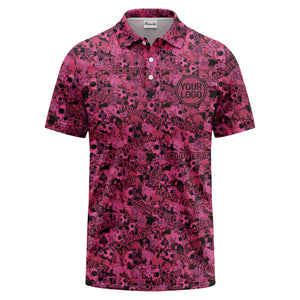 soccer ball camouflage custom logo polo shirt for men