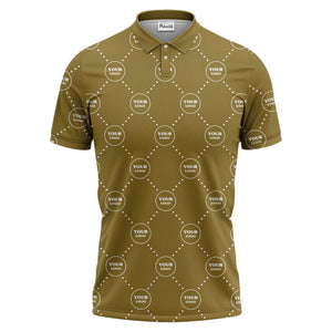 white circles custom logo placement polo shirt for corporate professionals