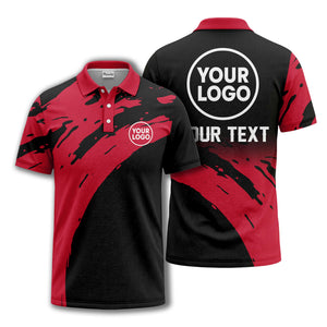 abstract paint splash polo shirt for modern golfers