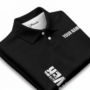 best bag ever vertical text black white modern graphic polo shirt for men