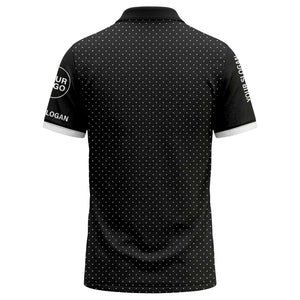 custom logo minimalist polka dot golf polo shirt