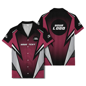 hexagon grid lightning bolt hawaiian shirt for men