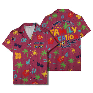 hibiscus palm sunglasses watercolor hawaiian shirt for men