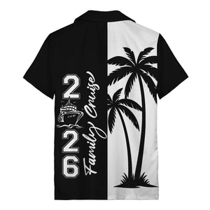palm tree cruise ship family vacation graphic hawaiian shirt