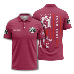 american flag stars & stripes patriotic custom logo polo shirt