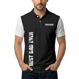 best bag ever vertical text black white modern graphic polo shirt for men