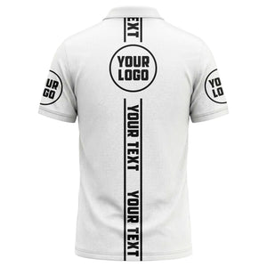 bold geometric stripes & custom text placeholder modern polo shirt