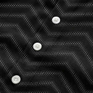 bold zigzag dots geometric black white hawaiian shirt