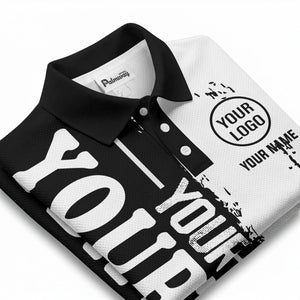 custom name & logo bold graphic personalized polo shirt
