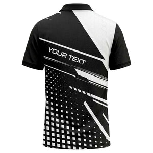 hexagon grid diagonal stripe modern geometric polo shirt for men