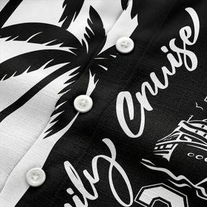 palm tree cruise ship family vacation graphic hawaiian shirt