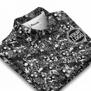 soccer ball camouflage custom logo polo shirt for men