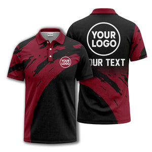abstract paint splash polo shirt for modern golfers