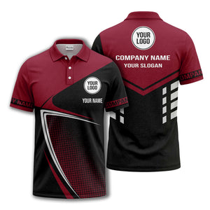 diagonal stripe dot geometric polo shirt for men