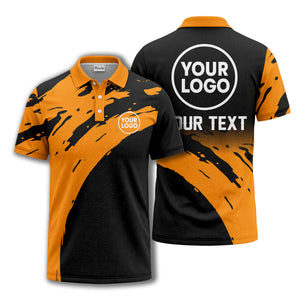 abstract paint splash polo shirt for modern golfers
