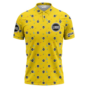 custom multi color golf sports custom logo polo shirt with team event tournament style hawaiian shirt