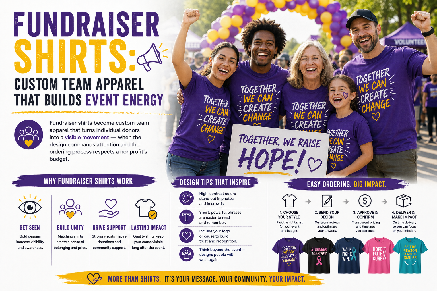 Fundraiser Shirts: Custom Team Apparel That Builds Event Energy