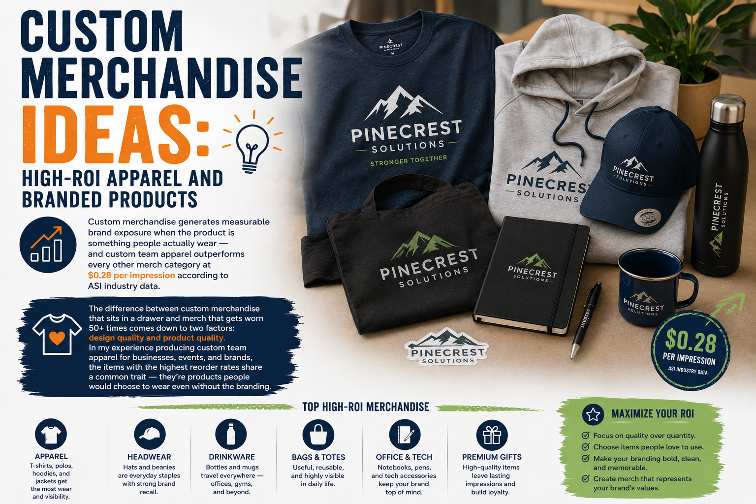 Custom Merchandise Ideas: High-ROI Apparel and Branded Products