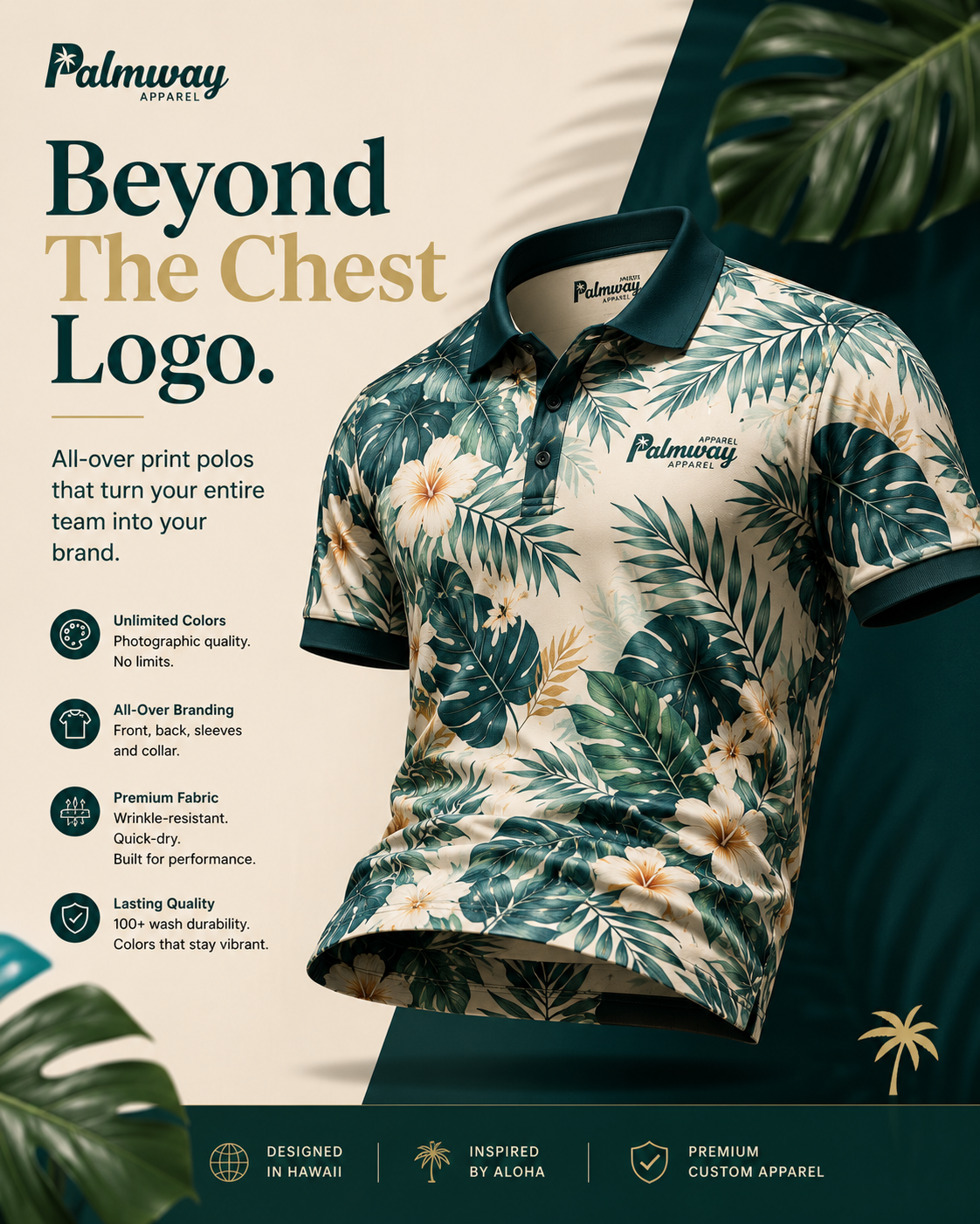 Custom Polo Shirts: All-Over Print, Fabric Options, and Bulk Pricing