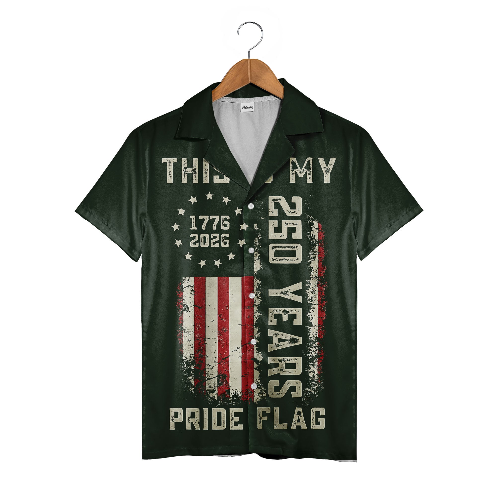 250 Years of Freedom Vintage Hawaiian Shirt - Distressed Stars & Stripes Anniversary