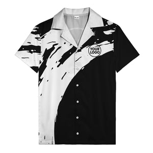 abstract paint splash modern art hawaiian shirt for men