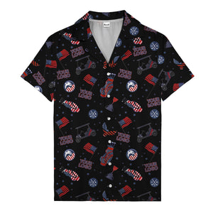 american golf flags bald eagles golf carts hawaiian shirt for men