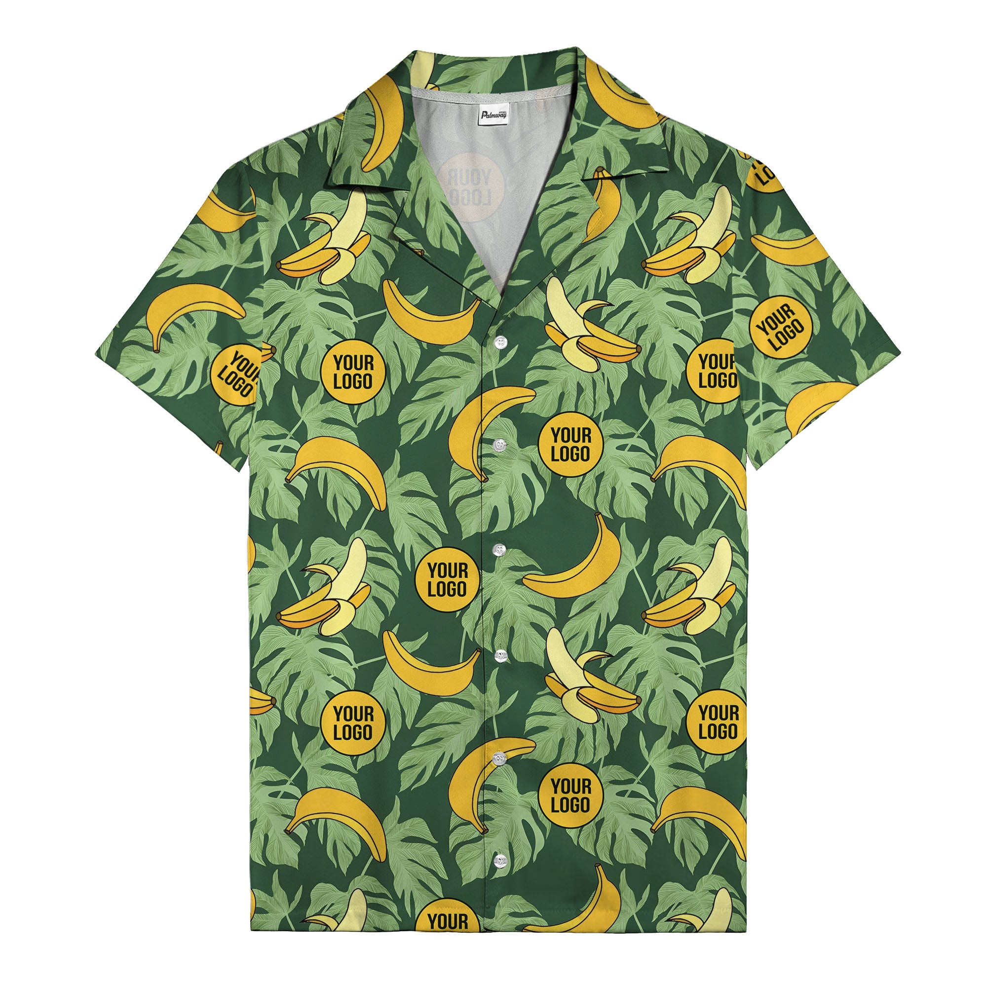 banana bunches & monstera leaves hawaiian shirt for beach vacations
