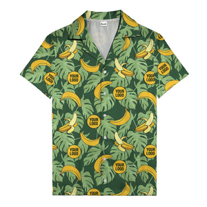 banana bunches & monstera leaves hawaiian shirt for beach vacations