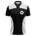 black white contrast panel customizable logo polo shirt for men