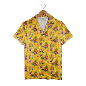 Carnival Masquerade Hawaiian Shirt with Feathered Masks and Confetti
