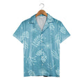 Cerulean Pine Needle Hawaiian Shirt with Berry and Pinecone Accents