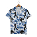 Cricket Tropical Hawaiian Shirt - Players Helmets Palm Trees Hibiscus Floral