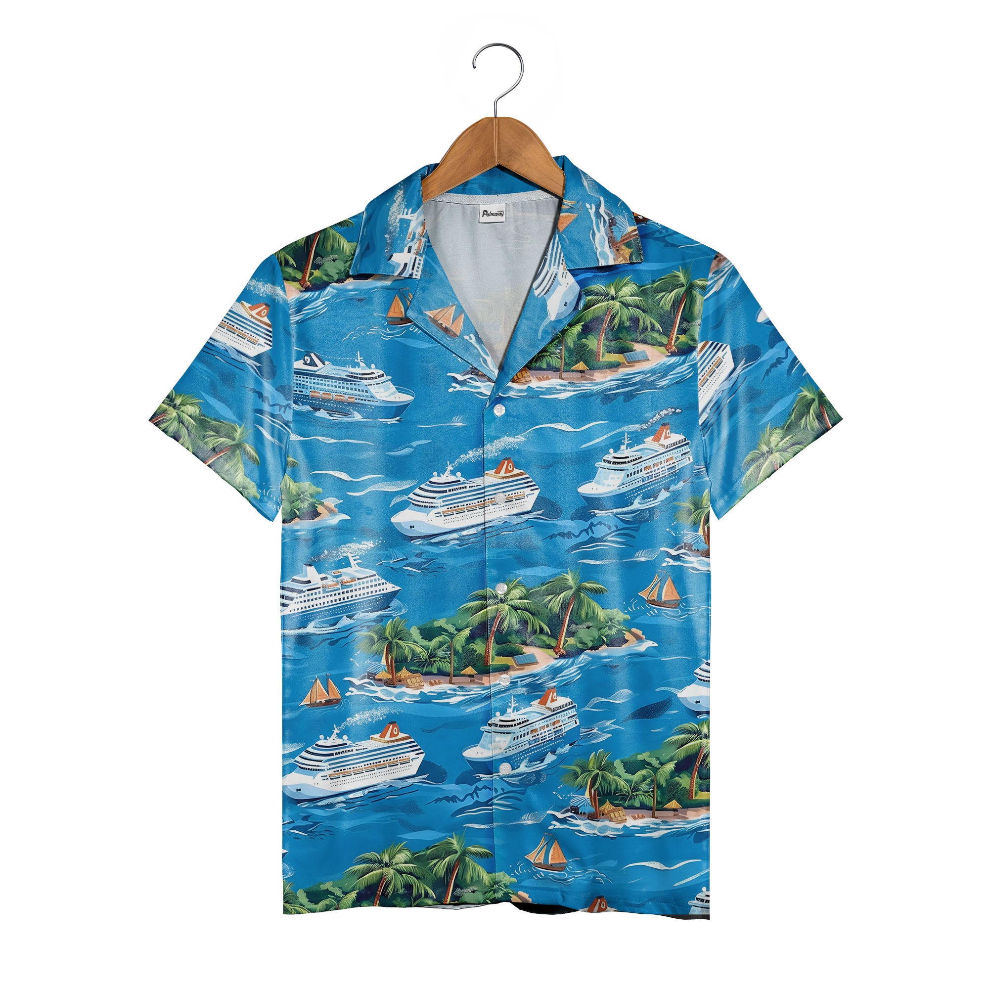 Cruise Ship & Island Tropical Hawaiian Shirt – Beach Vacation Getaway Design