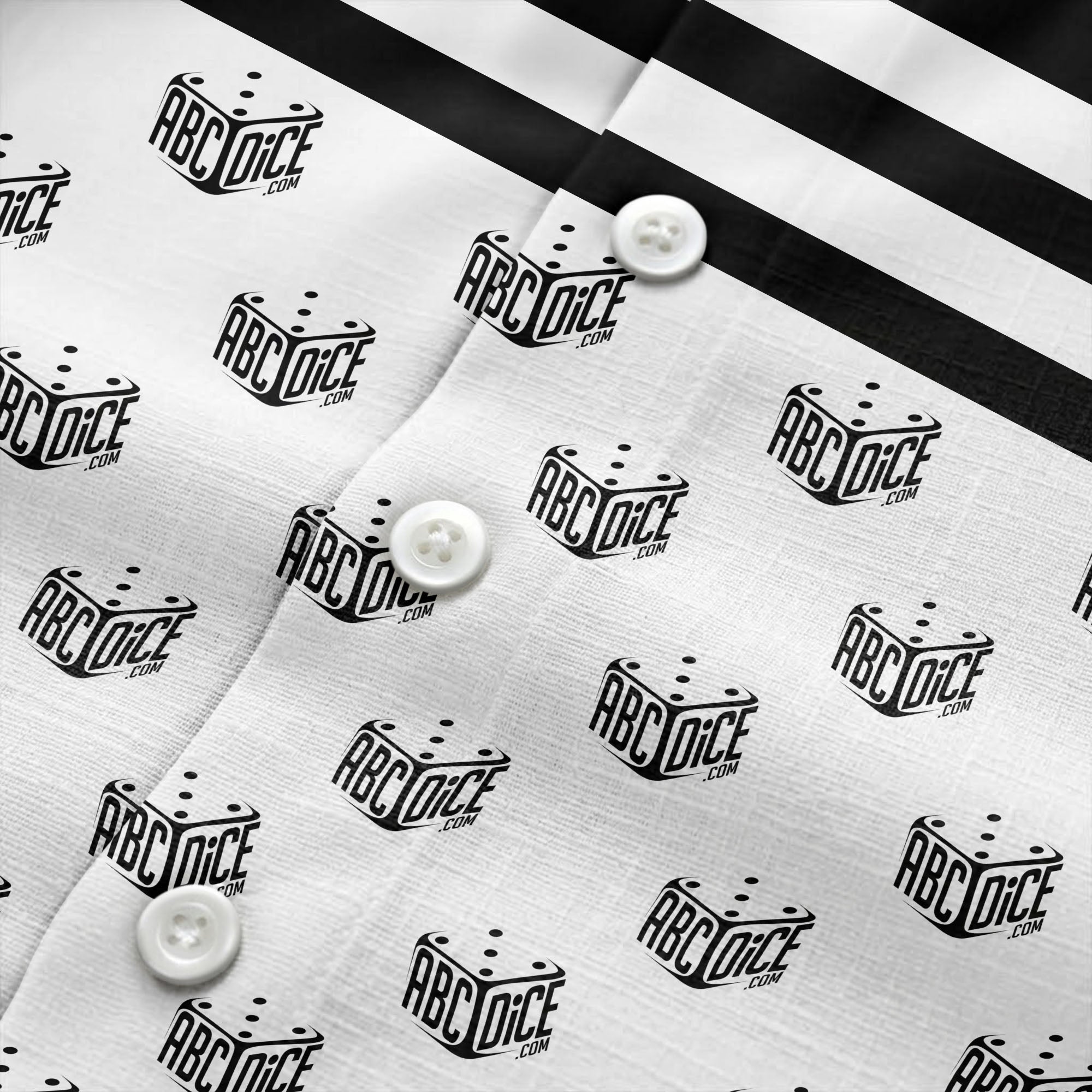 ABCDice Custom Multi Color Striped Logo Golf Polo Shirt For Corporate Branding