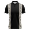 custom logo vertical stripe polo shirt for men - professional branding