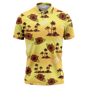 tropical island hibiscus polo shirt custom polo shirt