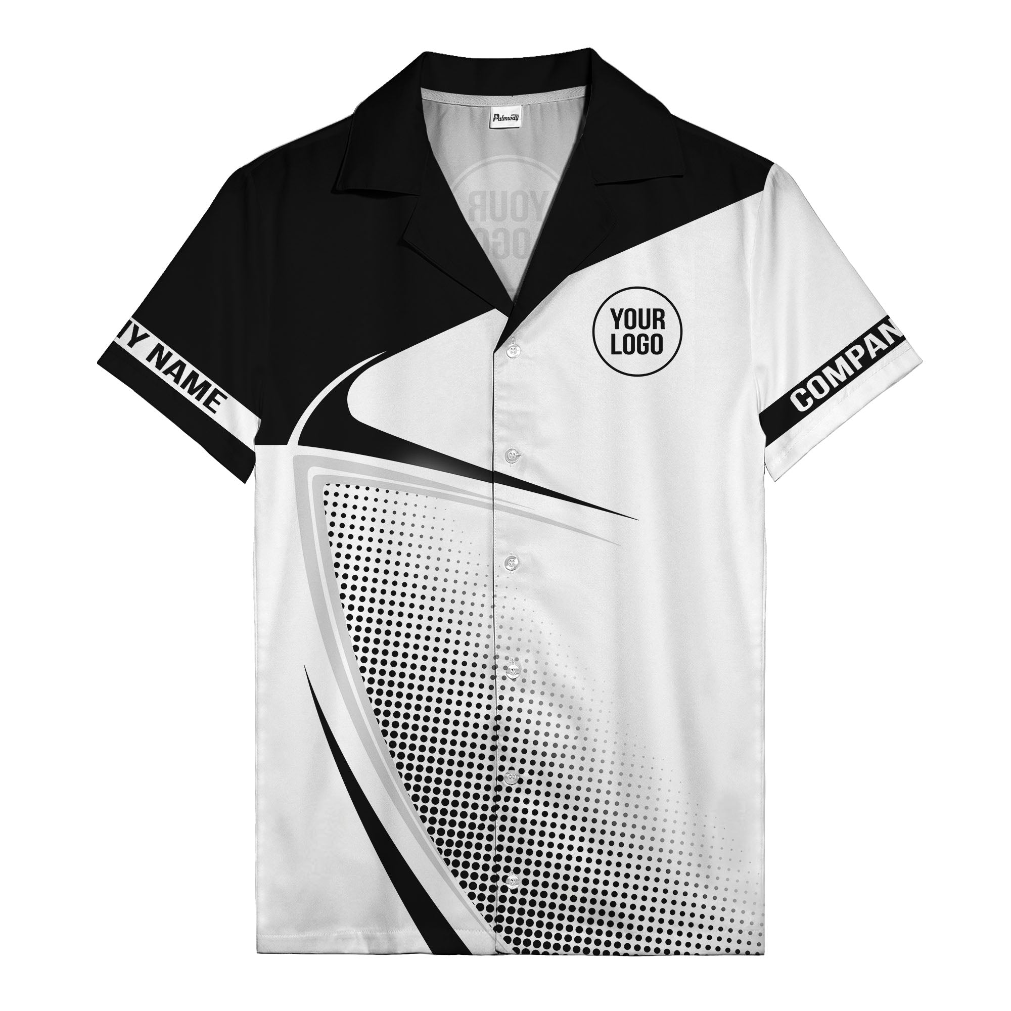 golf club silhouette & dot geometric hawaiian shirt for men