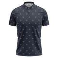 Illustrated Monogram Circles Logo Repeat Polo Shirt For Professional Uniform Style