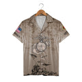 Marine Corps Veteran Camo Hawaiian Shirt - Eagle Globe Anchor Patriotic Design