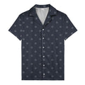 Minimalist Navy Geometric Circles Logo Polo Shirt For Modern Men