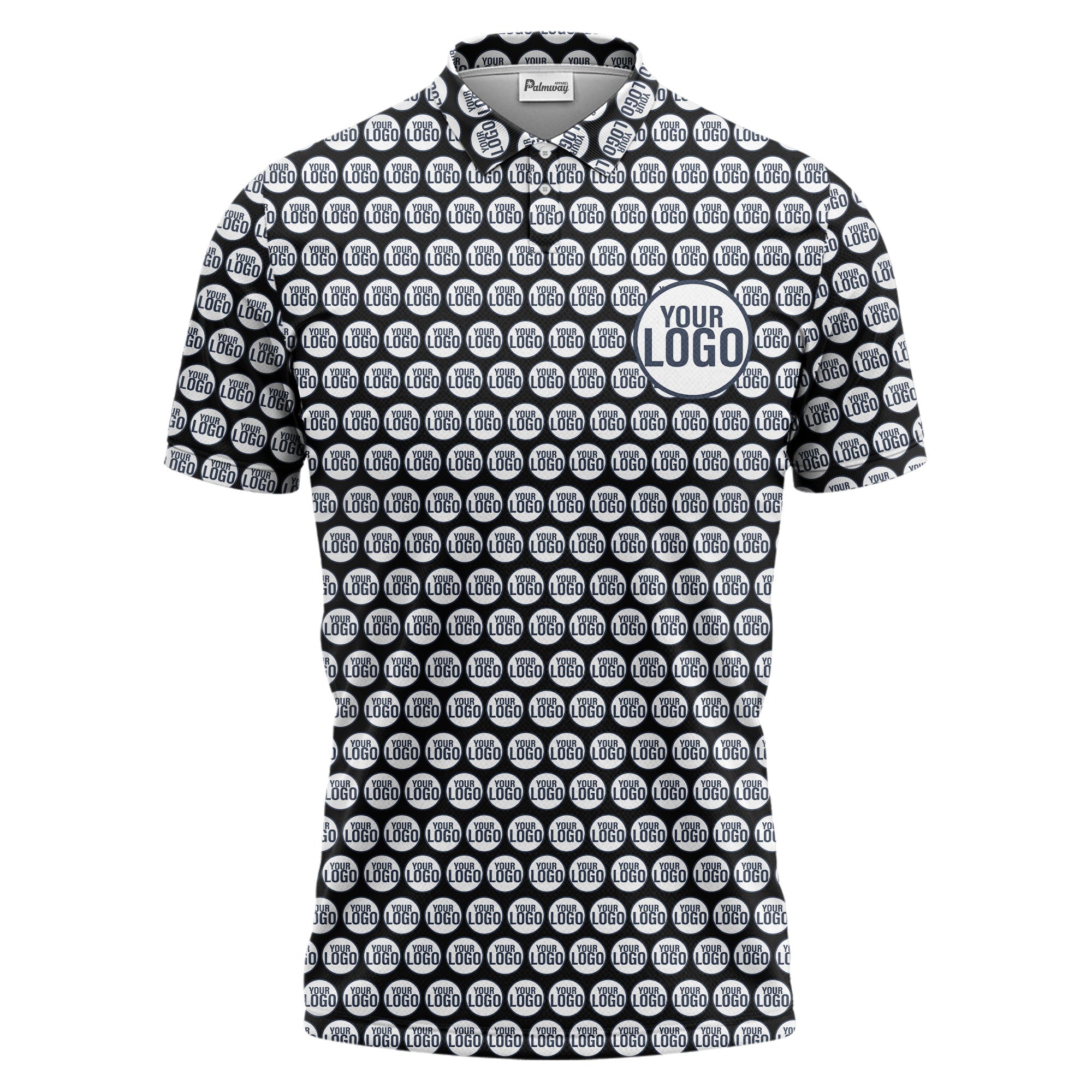 Monogram Circle Logo Repeat Polo Shirt For Corporate Branding Events