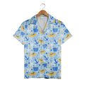 Nautical Adventure Hawaiian Shirt with Navy Anchors and Compass