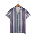 Nautical Vertical Stripe Hawaiian Shirt Preppy Classic Style