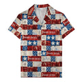 patchwork stars & stripes liberty bell eagle 1776 hawaiian shirt