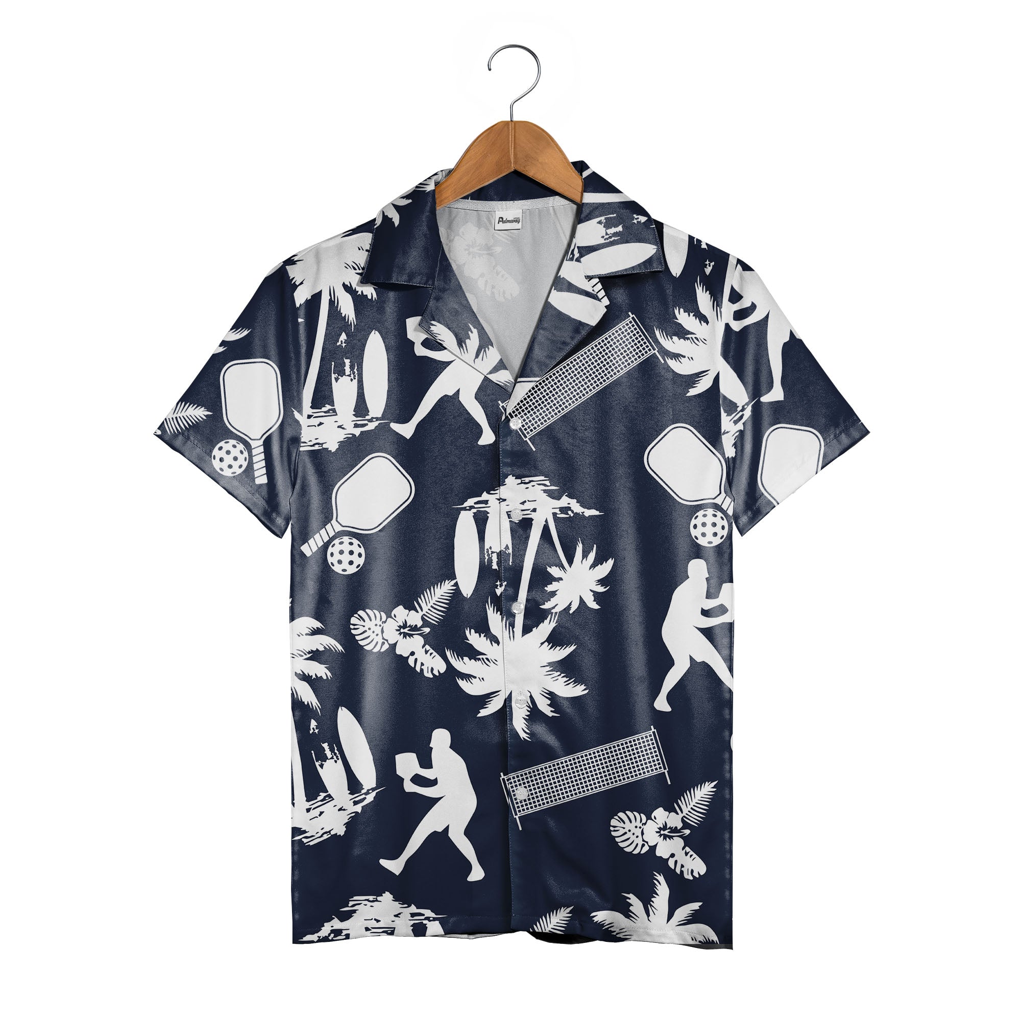 Pickleball Hawaiian Shirt - Surf Tropical Palm Trees Paddles & Beach Vibes
