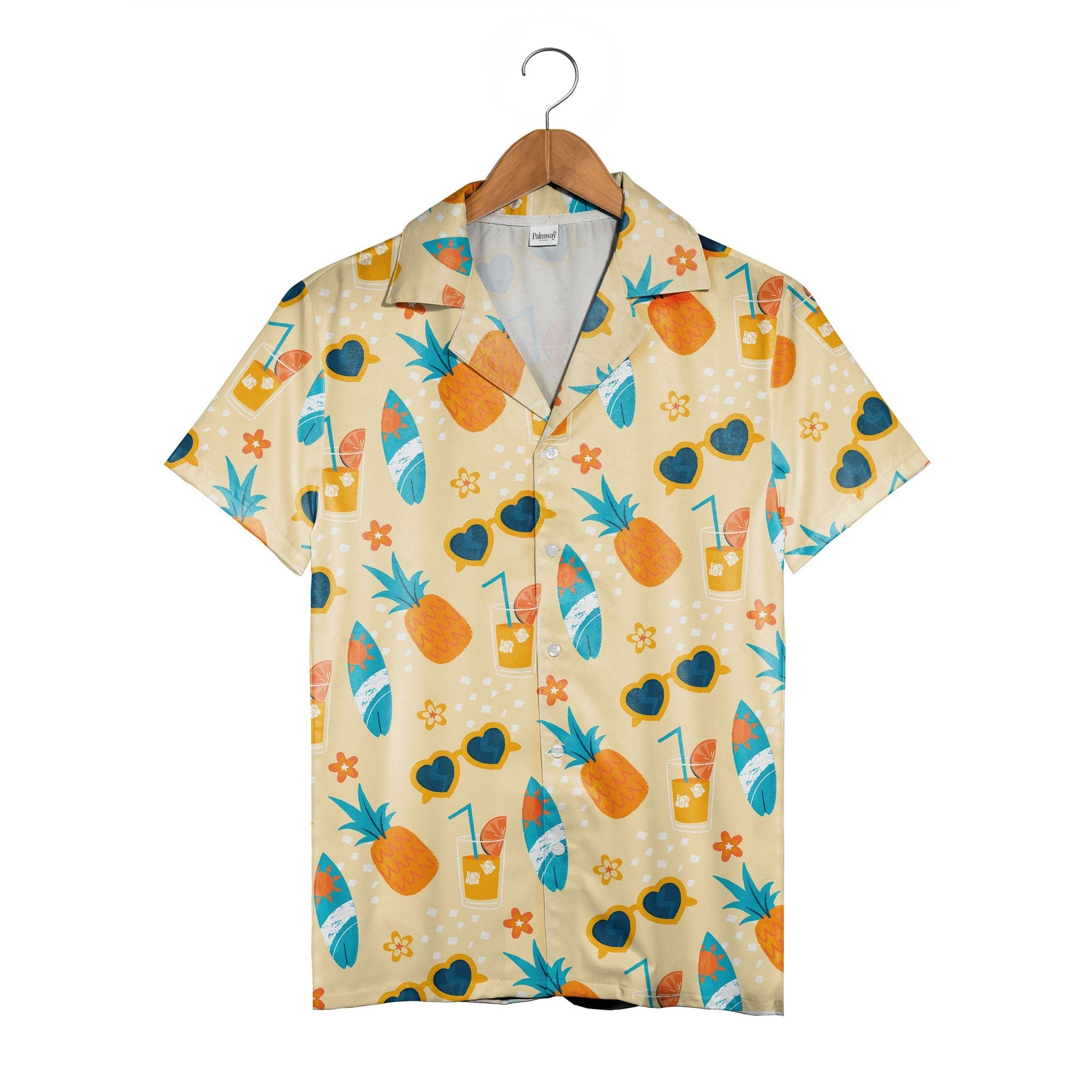 Pineapple Surf Hawaiian Shirt with Retro Texture
