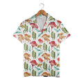 Psychedelic Pastel Mushroom Hawaiian Shirt on Black Background