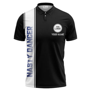 repeating logo & custom text illustration polo shirt for team sports